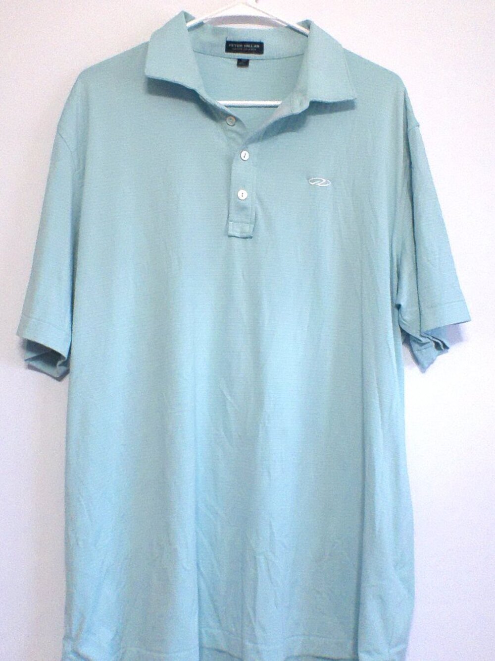 Peter Millar Crown Crafted Polo Shirt Mens XL Blue Performance Golf
